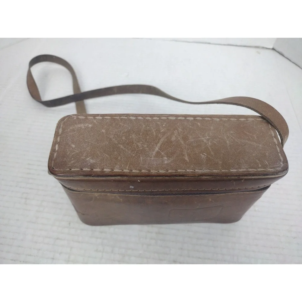 Vintage Belding California Saddle Leather Camera Binocular Bag Approx Size 5x7x2